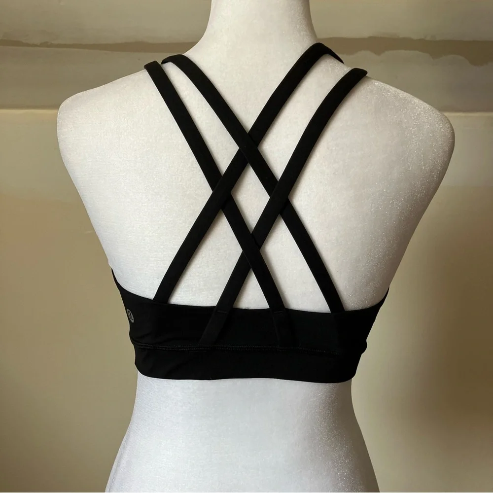 Lululemon Athletica Black CrisCross Energy Bra size 6 - Picture 1 of 4